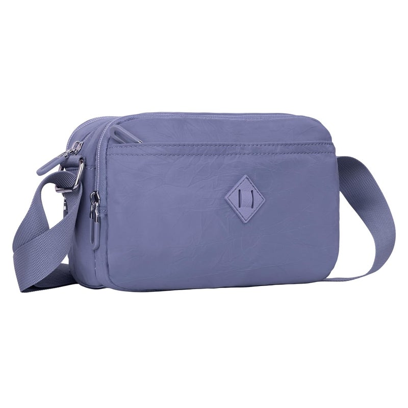 MISTYCDEP Crossbody Purse for Women, Nylon Waterproof Shoulder Purse, Messenger and travelling Bag Lightweight, Long Strap (Blue, Pack of 1) - Image 2