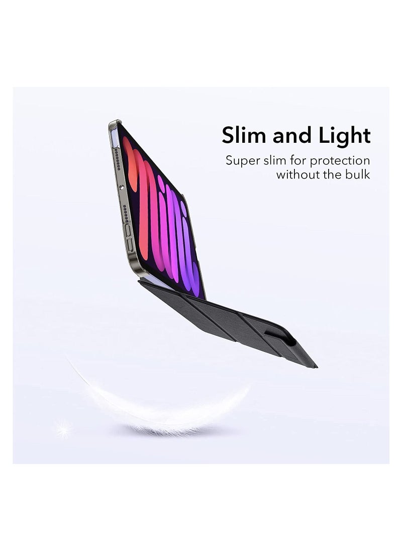 ESR Case Compatible with iPad mini 6 (8.3 inch, 2021) Smart Case with Trifold Stand, Magnetic Clasp, Auto Sleep/Wake, Slim Lightweight Case for iPad mini 6th Generation, Ascend Series, Black