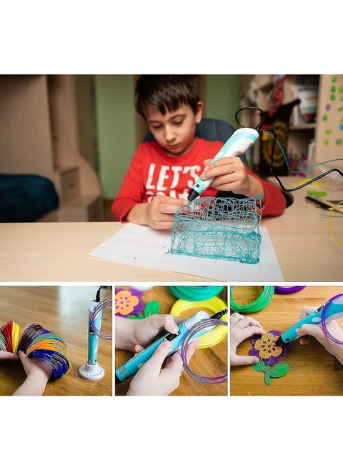 Smart 3d Pen With Led Display, 3d Printing Pen With Usb Charging, 20 Colors Pla Filament Refills, Compatible Pla And Abs (purple)