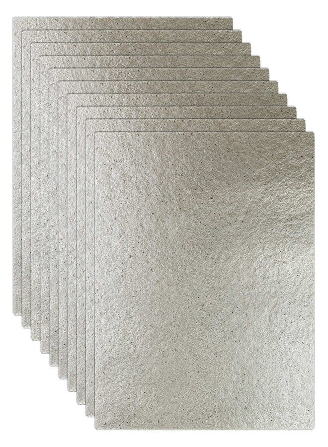 مايكرو تريدرز مجموعة مايكرو تريدرز من 10 قطع من ألواح رقائق الميكا العالمية، مقاس 130 × 130 مم، قابلة للقص حسب المقاس، لغطاء موجه الموجات في فرن الميكروويف، ملحق إصلاح واستبدال - Image 1