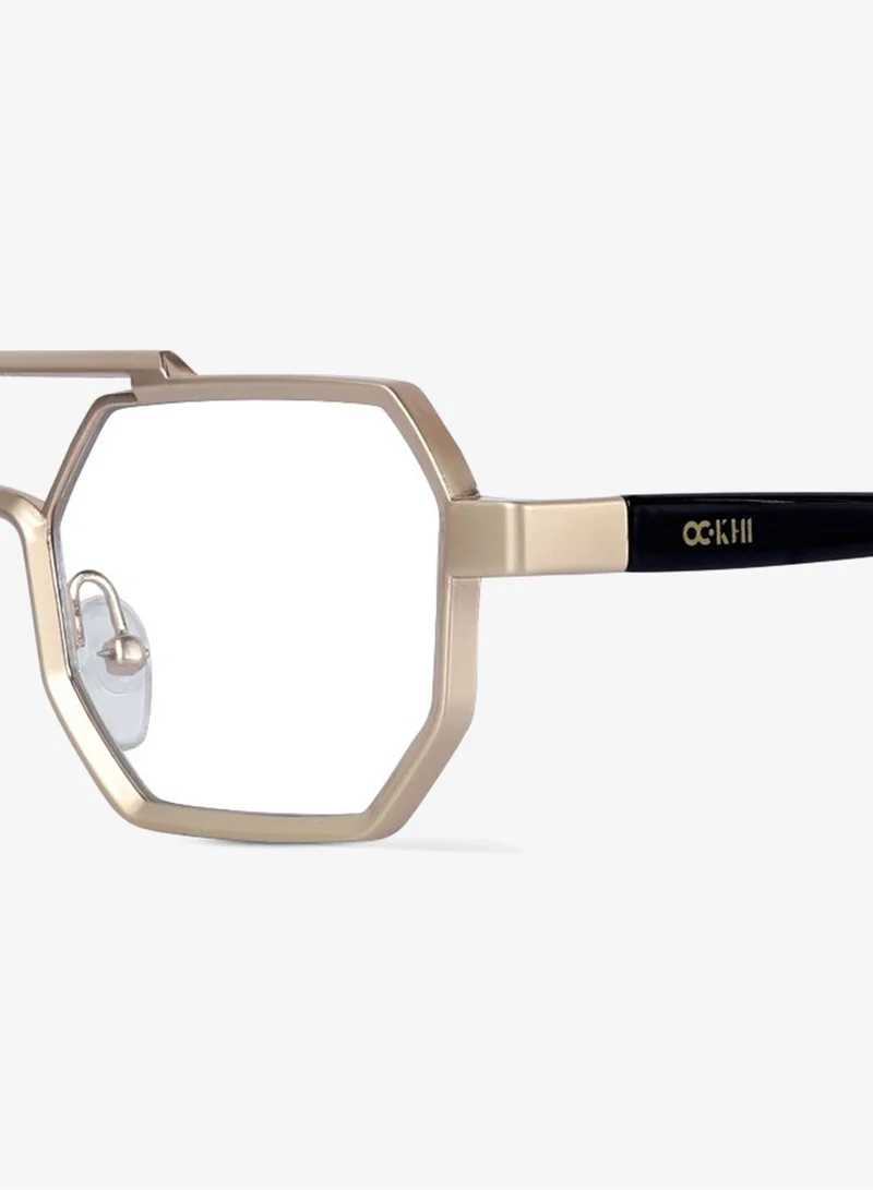 Woggles Unisex UV- Protected Transparent Hexagonal Sunglasses