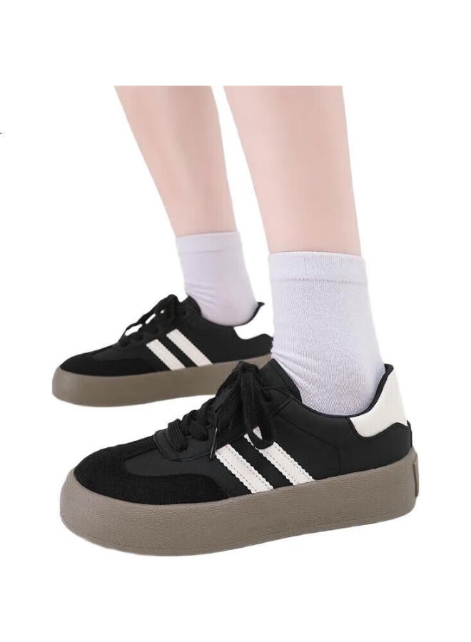 SEMIR Thick-Soled Casual Shoes For Women Spring/Summer New Style Travel All-Match Sports Shoes Sfym233655 Black Size 35 - Image 1