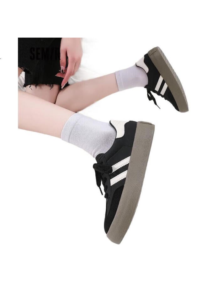 SEMIR Thick-Soled Casual Shoes For Women Spring/Summer New Style Travel All-Match Sports Shoes Sfym233655 Black Size 35 - Image 3