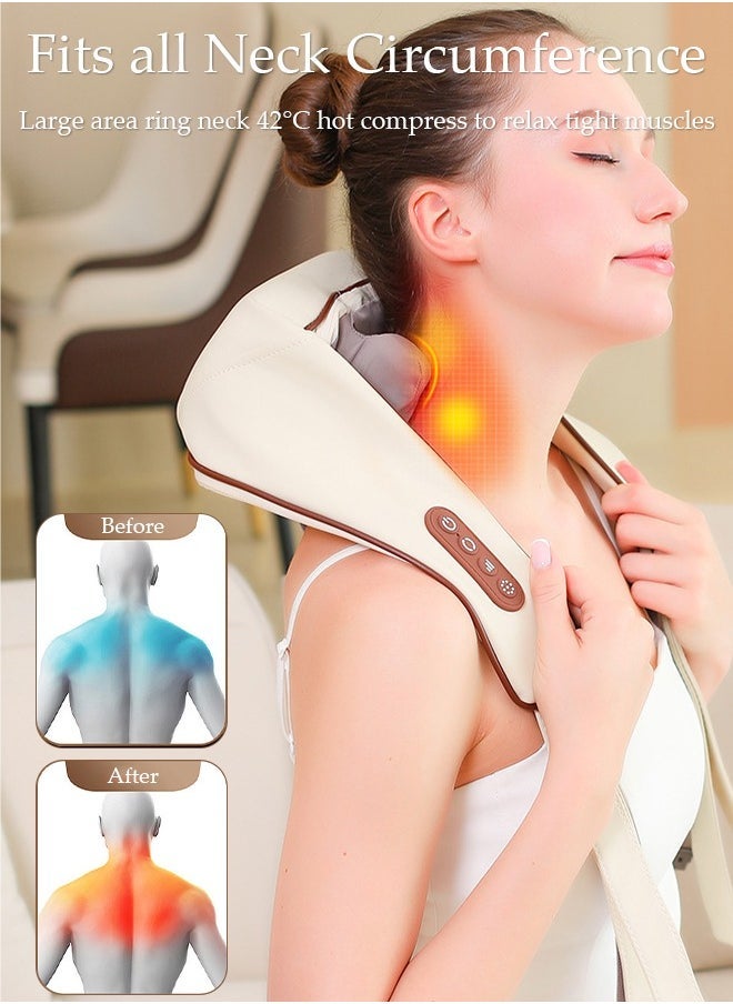 Generic Intelligent High Endurance Cervical Massager Neck Trapezius Muscle Shoulder Waist Leg Kneading Hot Compress Massage Cape for Relaxing Shoulder and Cervical Massage  - Image 2