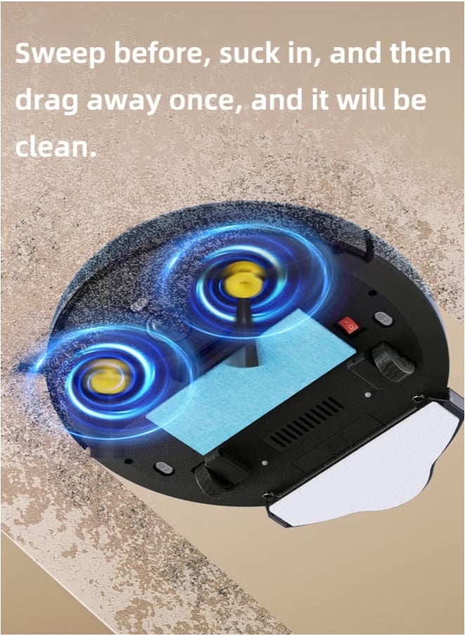 Favarey Robot Vacuum Cleaner Hybrid Robot Vacuum Cleaner with Mop Dynamic Navigation 2500 Pa Strong Suction 6-in-1 Vacuum and Mop Ultra-Slim App Active Obstacle Avoidance - Image 3