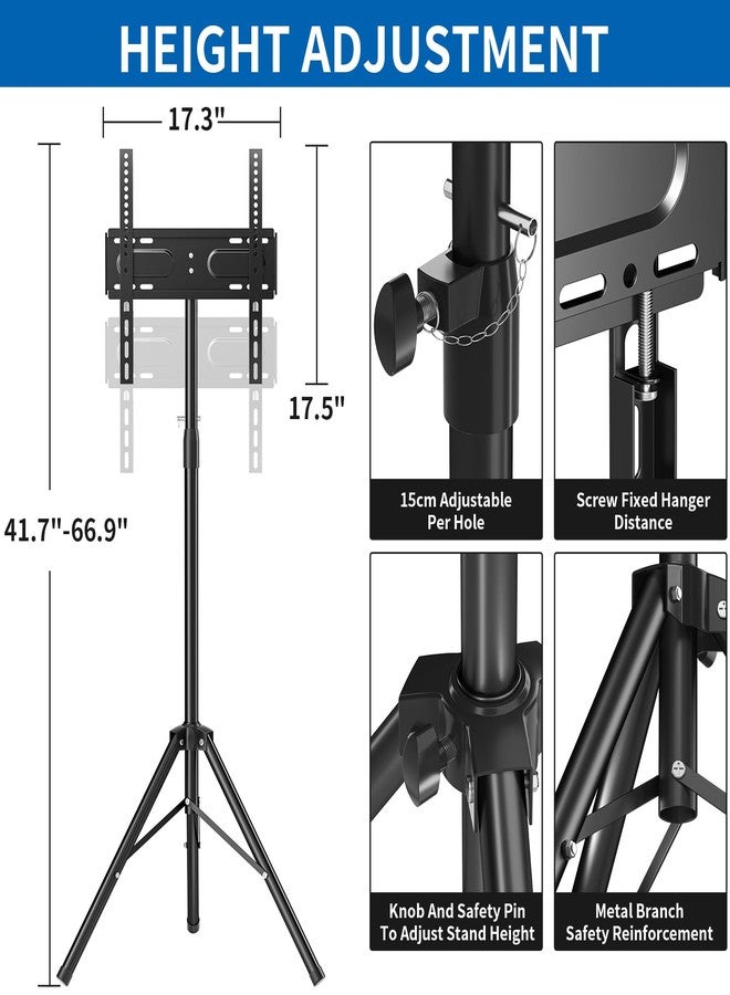 lifancy Portable TV Tripod Stand Tilt Mount for 32 to 55 inch LCD LED Flat Screen TV Display Floor Stand - Image 5