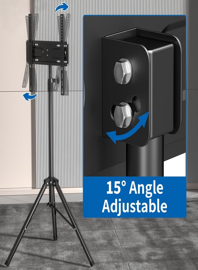 lifancy Portable TV Tripod Stand Tilt Mount for 32 to 55 inch LCD LED Flat Screen TV Display Floor Stand - Image 4