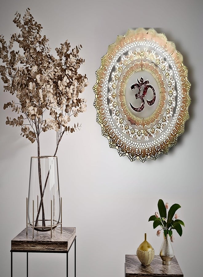 RHD (OM CIRCLE LED DÉCOR SMALL Metal Abstract/Wall Sculpture/Wall hanging/Wall Art Multicolor for home/Living Room/office/cafe/Bedroom (24x3x24 IN) - Image 2