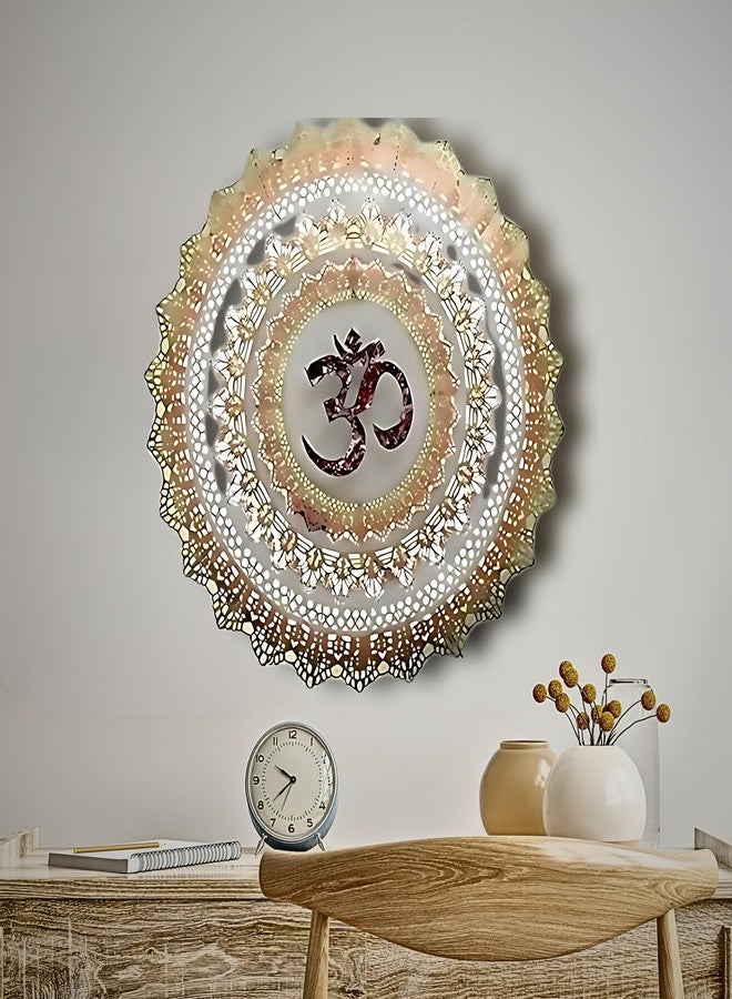 RHD (OM CIRCLE LED DÉCOR SMALL Metal Abstract/Wall Sculpture/Wall hanging/Wall Art Multicolor for home/Living Room/office/cafe/Bedroom (24x3x24 IN) - Image 4