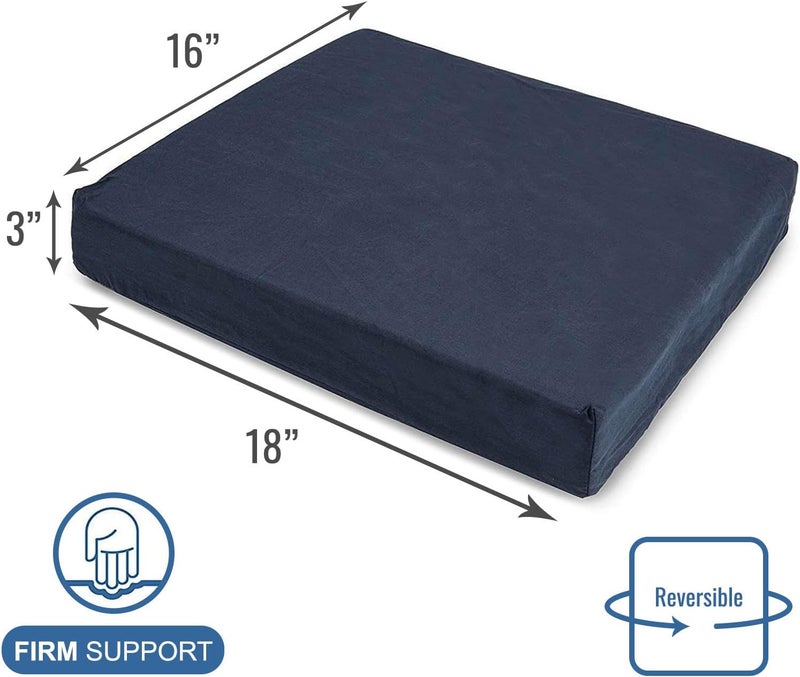 DMI 3-Inch Thick Seat and Chair Cushion for Office Chairs, Wheelchairs, and Car Seats - Navy Blue - Image 5