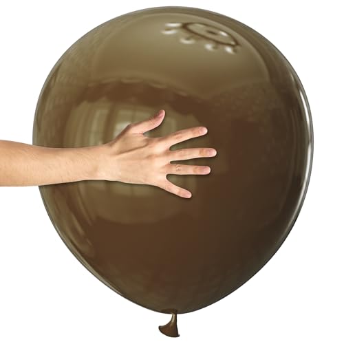 KAWKALSH 18 Inch Brown Latex Balloons 32 Pack Earth Tone Party Decor for Rustic Wedding Fall Festival Safari Theme Coffee Party Natural Elegant - Image 1