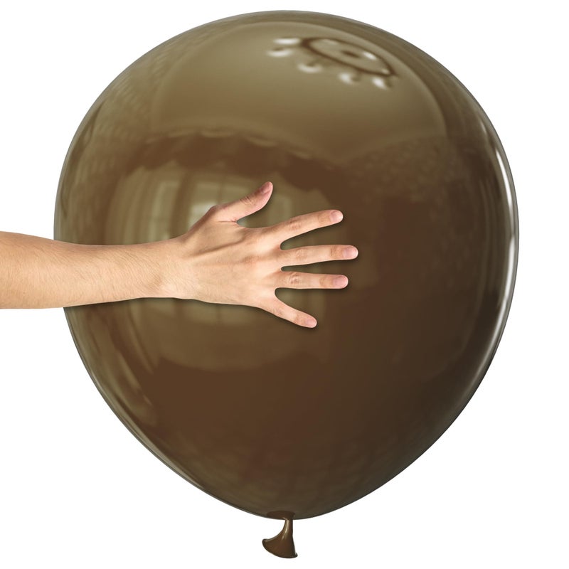 KAWKALSH 18 Inch Brown Latex Balloons 32 Pack Earth Tone Party Decor for Rustic Wedding Fall Festival Safari Theme Coffee Party Natural Elegant - Image 3