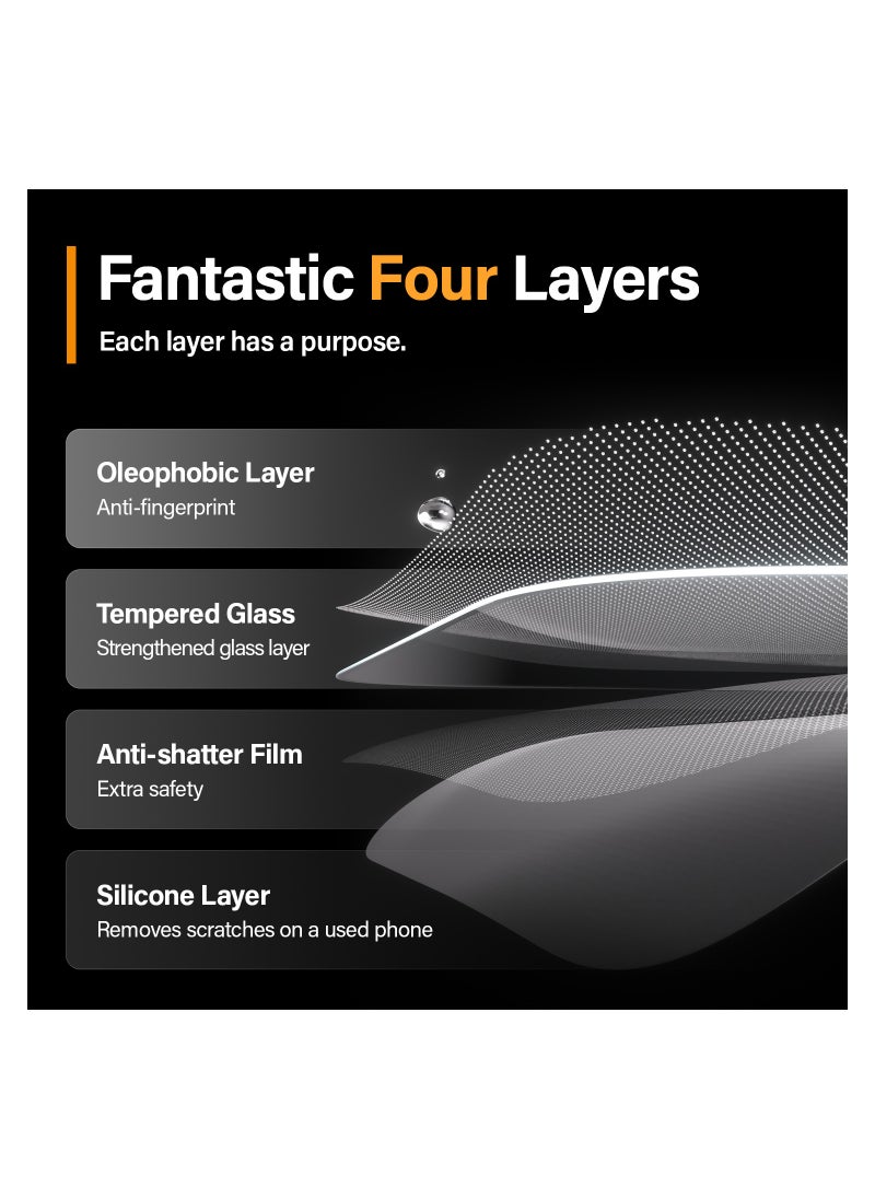 PanzerGlass - PanzerGlass™ Advanced Anti-Reflective and Anti-Blue Light Screen Protector for Apple iPhone 15 Pro Max, Protect Your Eyes, Protect Your Phone - Case friendly full screen protector with mounting aid - Image 1