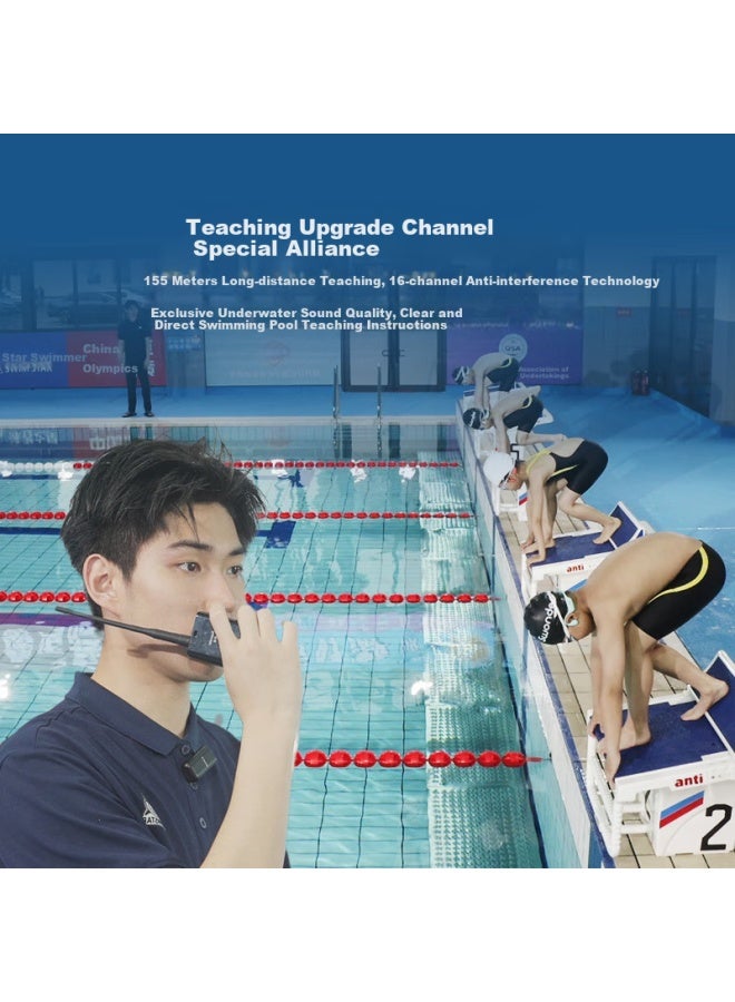 Whale Language Df330 2nd Generation Bluetooth Bone Conduction Swimming Training Headphones Open Earphone Ip69 Professional Waterproof Children Teaching 32gb Memory Sports Riding Headphones Blue-green - Image 2