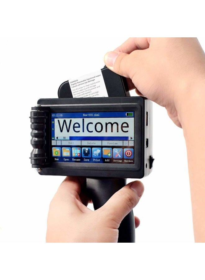 TOAUTO Handheld Portable Inkjet Printer Intelligent Mobile Printer with 5.6 Inch Touchscreen and Build-in Rechargeable Battery Easy Operate for Labeling and Coding Printing (Ink Cartridge(Black) - Image 4