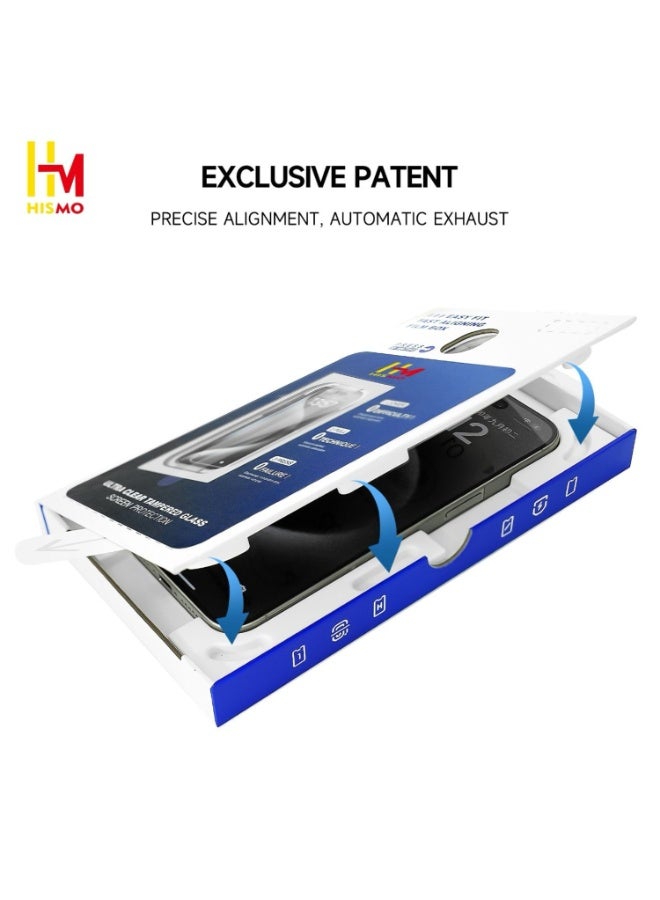 HISMO 【iPhone 13 Pro Max】Clear Screen Protector−Easy Fit 9H Tempered Glass, Auto-Alignment, Anti-Scratch, Smudge-Resistant, Bubble-Free, Durable Edge-to-Edge Coverage, Ultra HD Clarity - Image 3