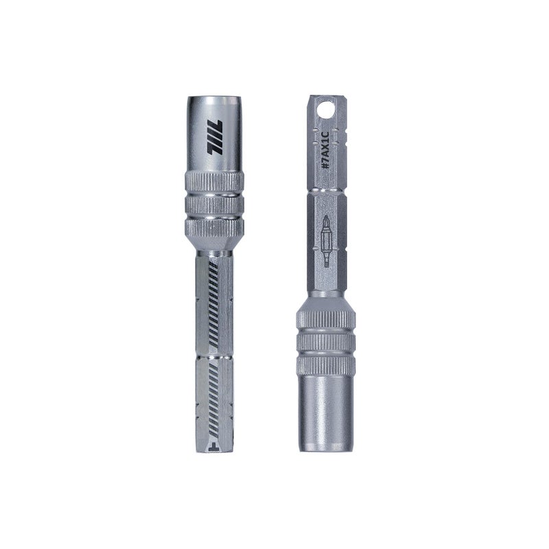 711L 1/4" Magnetic Bit Extension T-Handle L-Handle | 15mm Deep Socket for Double-Ended Bits | Mini Ratchet Wrench Accessory Adapter 7AX1C | 2-Pack - Image 1