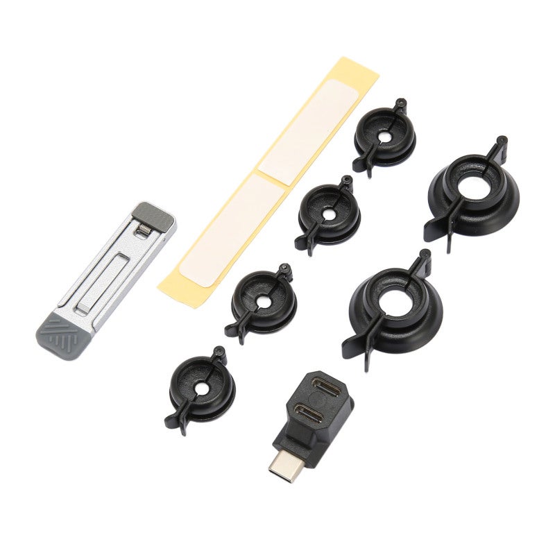 JYS Steam Deck Rocker Protection Kit 2 Thumb Grip Covers 4 Joystick Clamps for Switch Complete Set - L Shape Type C Adapter Back Kickstand for Gaming Console - Image 4