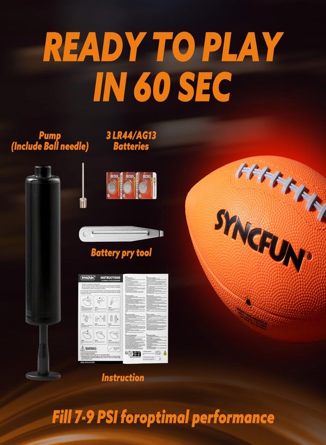 SYNCFUN Glow in The Dark Football for Boys, Light Up Football for Night Outdoor Sports Games, Red Glowing Ball, Ball Accessories Gifts for Teen Boy Toys Ages 3 Old and Up - Image 4