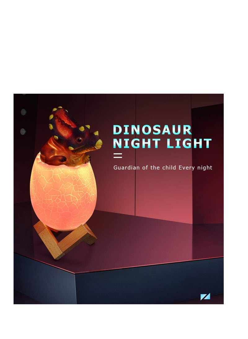 KASTWAVE 3D Dinosaur Night Light for Kids, Night Light with Remote Control 16 Color Changing, Toy Festival Gifts, Birthday Gift for Boys Girls (Triceratops)  - Image 2