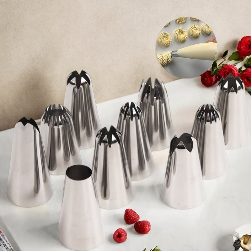 48 Piece Stainless Steel Piping Tips Set For Cake Decorating Nozzles Pastry Icing Kit Home Baking - Image 3