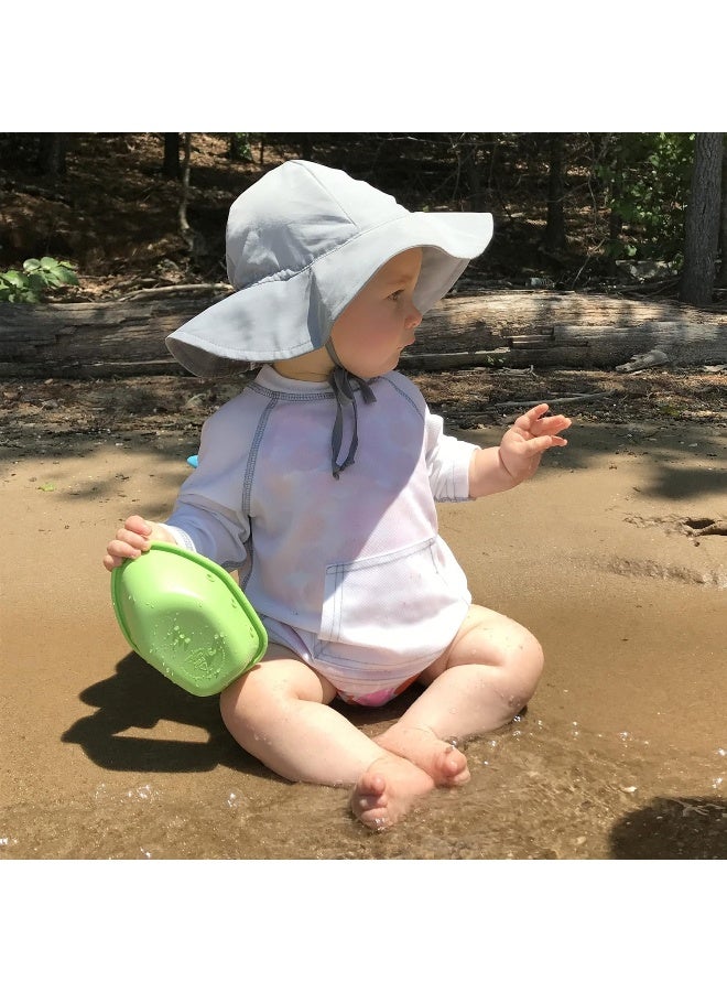 i play. Baby Brim Sun Protection Hat, Gray, 9-18 Months - Image 2