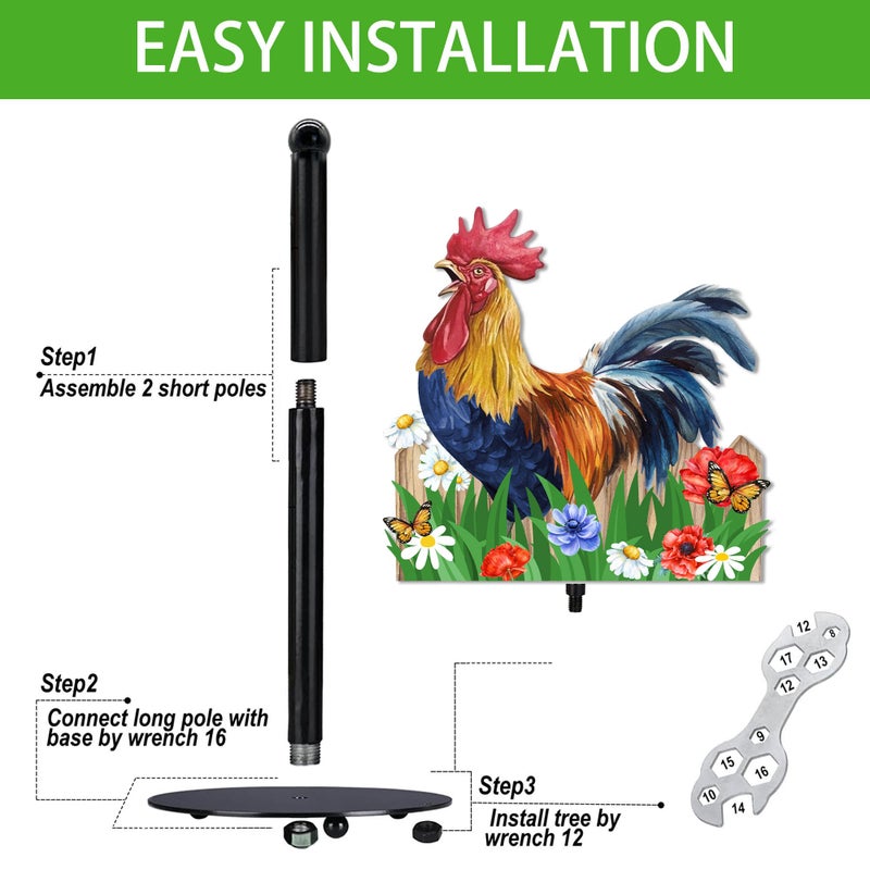 Taesun Rooster Paper Towel Holder, Rooster Decor for Countertop Cute Farmhouse Home Table, Housewarming Birthday Gifts for Farm - Image 4