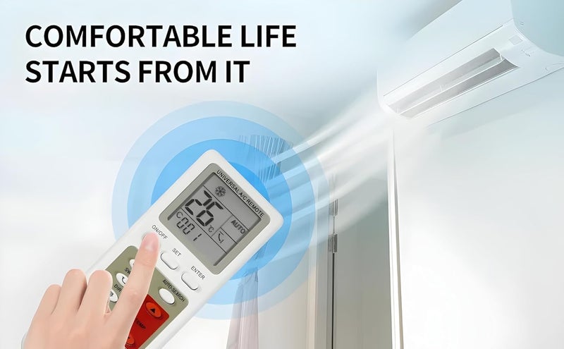 MAX-EMA GLOBAL Universal AC Remote Control Compatible with All Air Conditioner Brands Split & Window Inverter AC Remote Replacement for LG Samsung Daikin Carrier Mitsubishi Toshiba Panasonic - Image 5