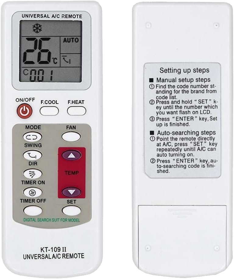 MAX-EMA GLOBAL Universal AC Remote Control Compatible with All Air Conditioner Brands Split & Window Inverter AC Remote Replacement for LG Samsung Daikin Carrier Mitsubishi Toshiba Panasonic - Image 1