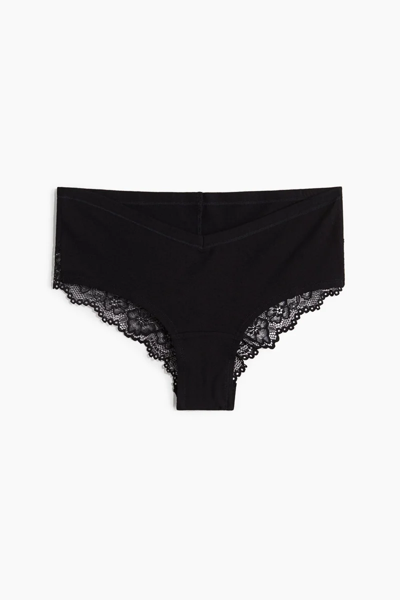 H&M MAMA 5-pack lace-trimmed cotton hipster briefs