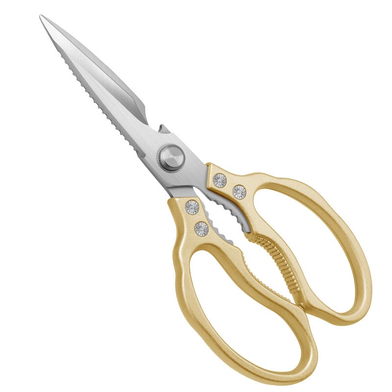 CGBE Kitchen Shears, Kitchen Scissors Heavy Duty Dishwasher Safe Tijeras de Cocina, Multi-Purpose Sharp Cooking Scissors for Kitchen, Chicken, Poultry, Fish, Meat, Herbs-Gold - Image 1