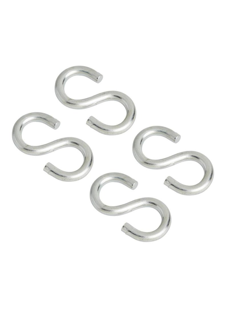 Zinc Plated Steel S Hook Pack 4 X 35 Mm 4 Piece