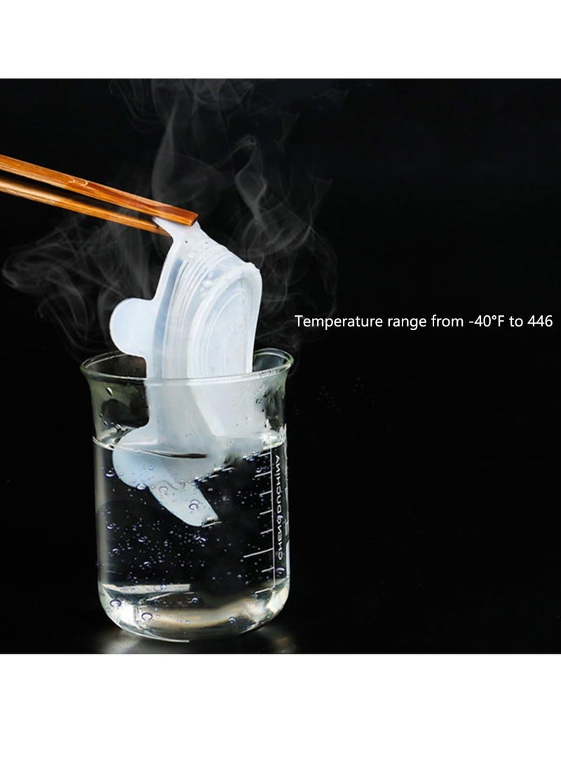 9 Pack Silicone Stretch Lids Reusable Durable and Expandable Lids Eco-Friendly Food Covers Keep Food Fresh for Jars Cans Pots Bowls Cups Pots Food Fresh Saver Cover White - Image 5