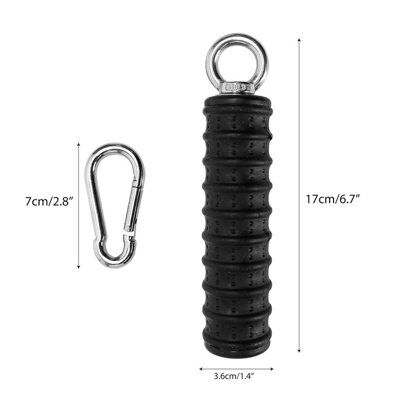 BuleVina 2Pcs Ergonomic Single Handle Tricep Attachment Cable Machine, Maximum Advantage Grip Attachments, Pull Up Rope, Rope Arm, Pulldown Bar Workout, Strength Hand Grips for Gym (2 Carabiners Included) - Image 2
