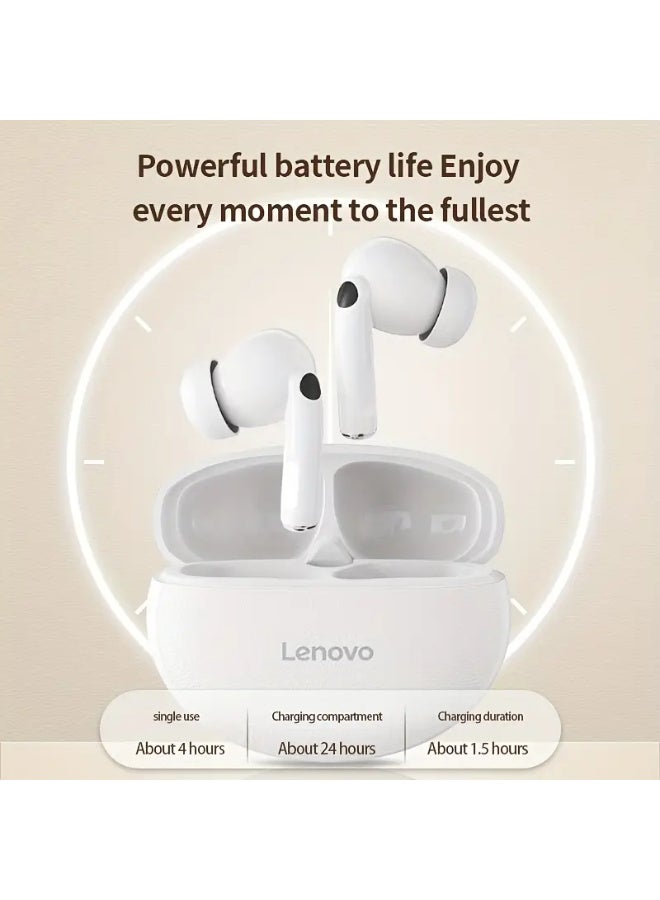 لينوفو سماعات أذن لاسلكية EA230P TWS داخل الأذن، تحكم باللمس في مستوى الصوت، زمن انتقال منخفض للرياضة والألعاب، إلغاء الضوضاء المادية، مناسبة للجري والصالة الرياضية، صوت جهير ستيريو، شحن USB من النوع C، حافظة شحن محمولة، متوافقة مع أجهزة متعددة للطلاب والاستخدام المكتبي، سماعة أذن، سماعة أذن، سماعة رأس - Image 2