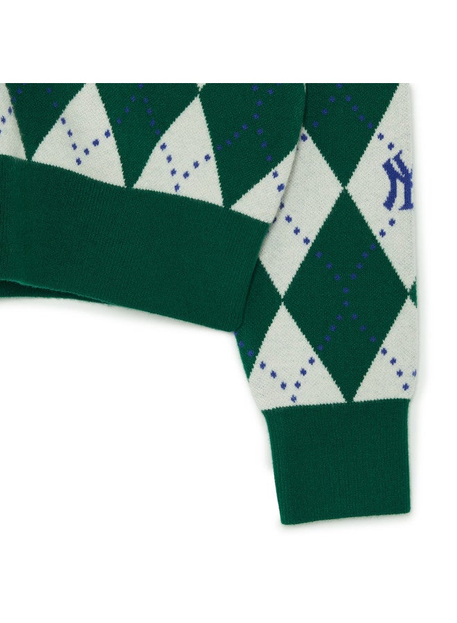 MLB Women'S Quilted Floral Print Cardigan Embroidered Logo Casual Jacket Trendy Spring Autumn Kcm01 - Image 5