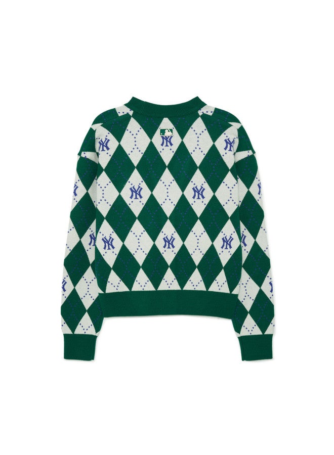 MLB Women'S Quilted Floral Print Cardigan Embroidered Logo Casual Jacket Trendy Spring Autumn Kcm01 - Image 3