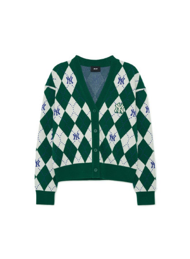 MLB Women'S Quilted Floral Print Cardigan Embroidered Logo Casual Jacket Trendy Spring Autumn Kcm01 - Image 1