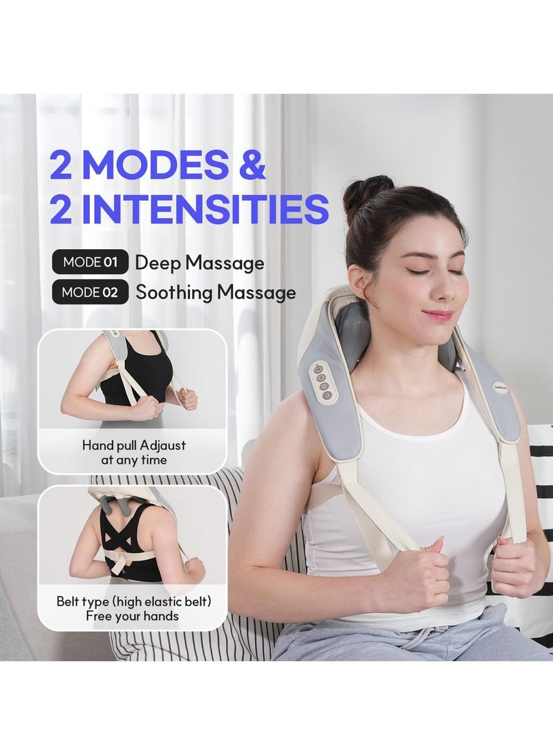 LIXES Mini Shiatsu Neck Massager, Shoulder Neck Massager with Heat for Pain Relief Deep Tissue, Neck, Back, Shoulder, Leg Electric Kneading Massager, Perfect Gifts for Men Women Dad Mom - Image 3