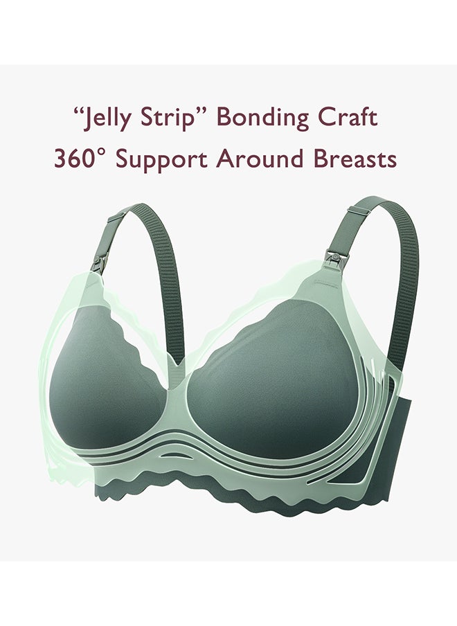 Momcozy Maternity & Nursing Bra - YN46 - Green - S  - Image 4