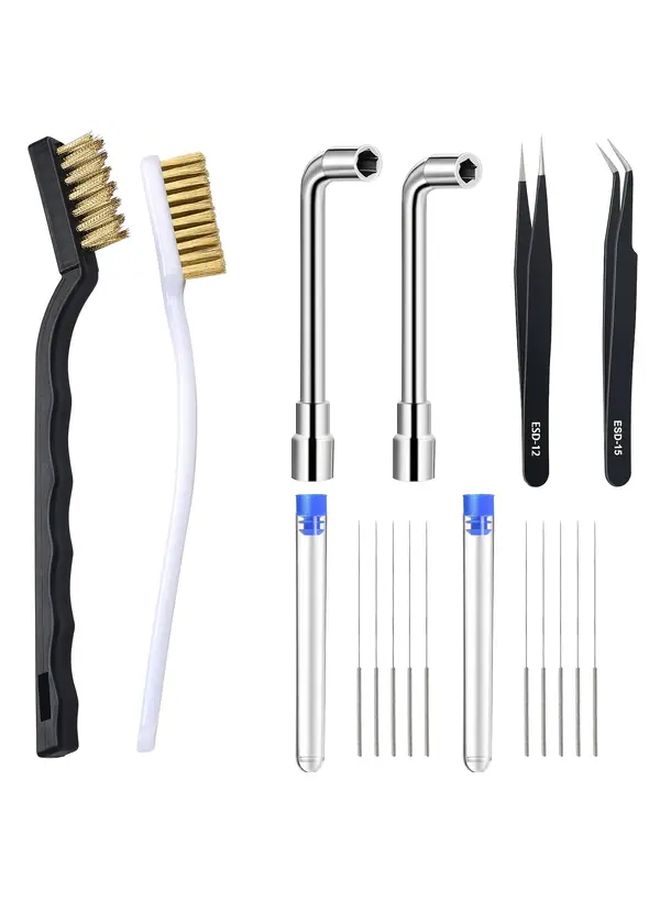 16pcs 3D Printer Nozzle Maintenance Kit With Cleaning Pins And Wrenches Storage Box - Image 1