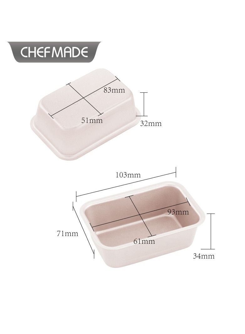 chefmade 4" Gold Mini Loaf Pans Pack of 4 - Image 2