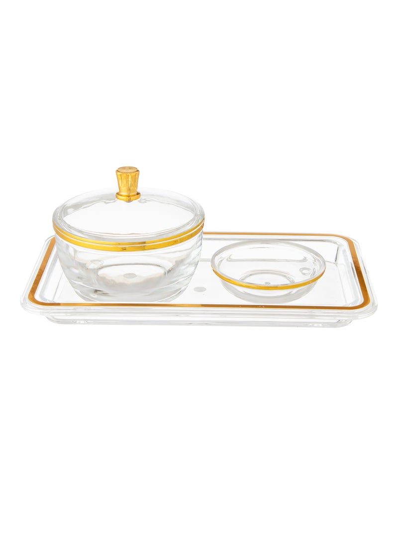 Dania - Acrylic Dset Consisting of 3 Pieces 1 date + pit plate + tray - Image 1