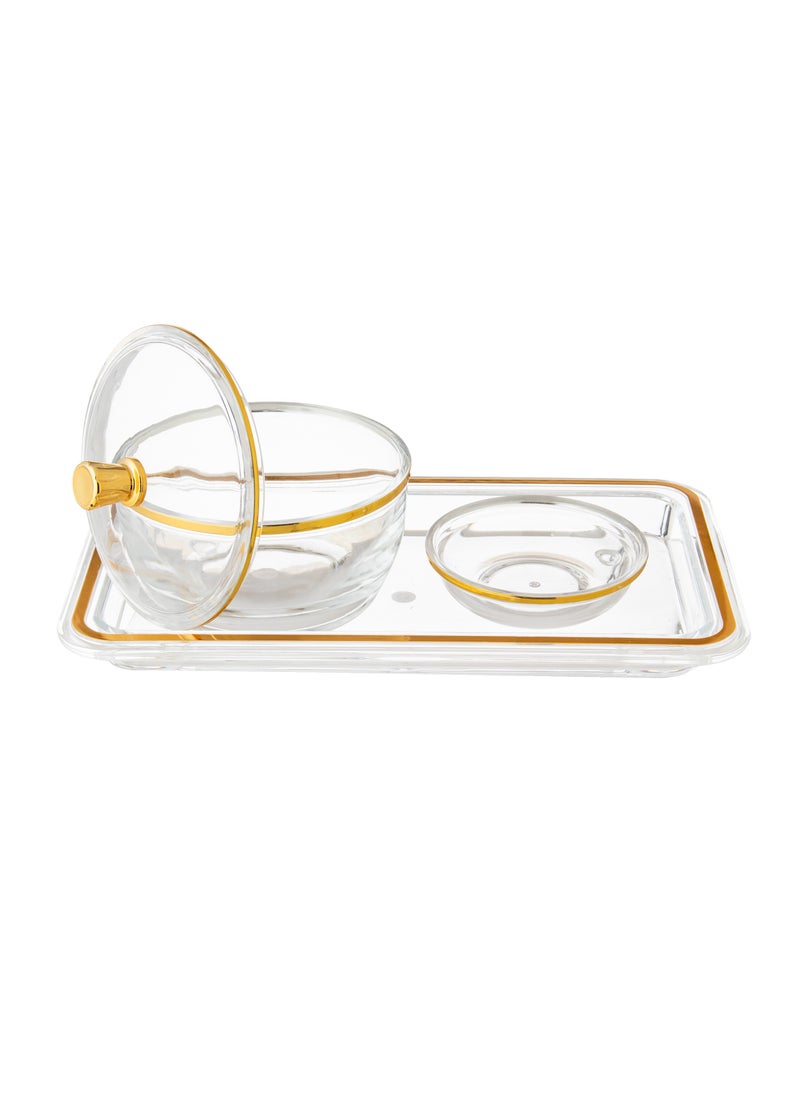 Dania - Acrylic Dset Consisting of 3 Pieces 1 date + pit plate + tray - Image 1