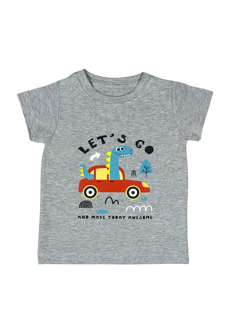 Baby Co. Dinosaur Grey T-shirt - Image 1