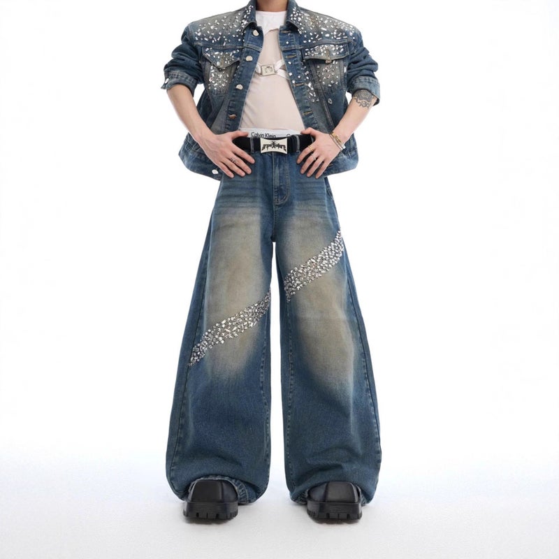 Unisex Classic Denim Jeans Loose Fit Daily Outdoor Wear - Image 5