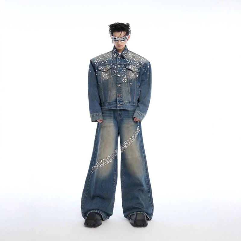 Unisex Classic Denim Jeans Loose Fit Daily Outdoor Wear - Image 2