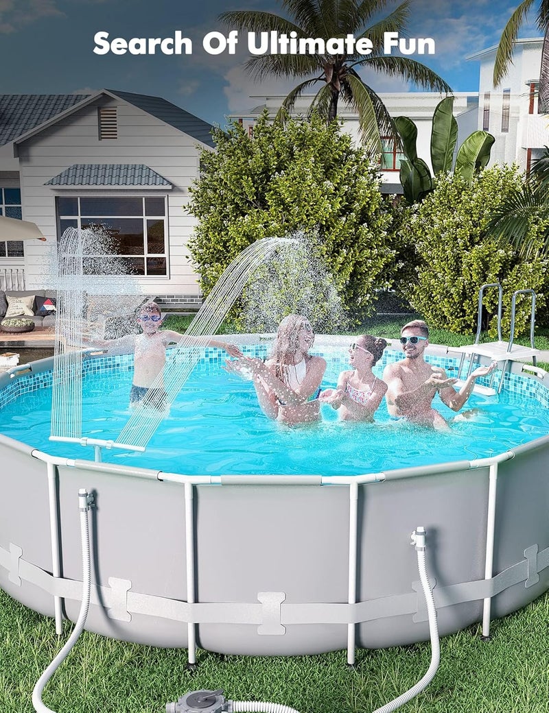 MAKINGTEC Pool Fountain, Dual Spray Water Fountains for Above Ground/Inground Pools, 2-in-1 Adjustable Waterfall Pool Sprinkler Fountain for Cooling & Relaxation, Swimming Pool SPA Accessories - Image 5