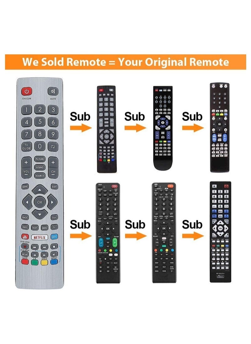 ELTRAZONE - Remote Control for Sharp Aquos UHD 4K Freeview 3D HD Smart TV with Netflix Youtube NET+ Buttons LC-24DHG6001K LC-32HG5141K LC-40FG5242E LC-43FG5242E - Image 1