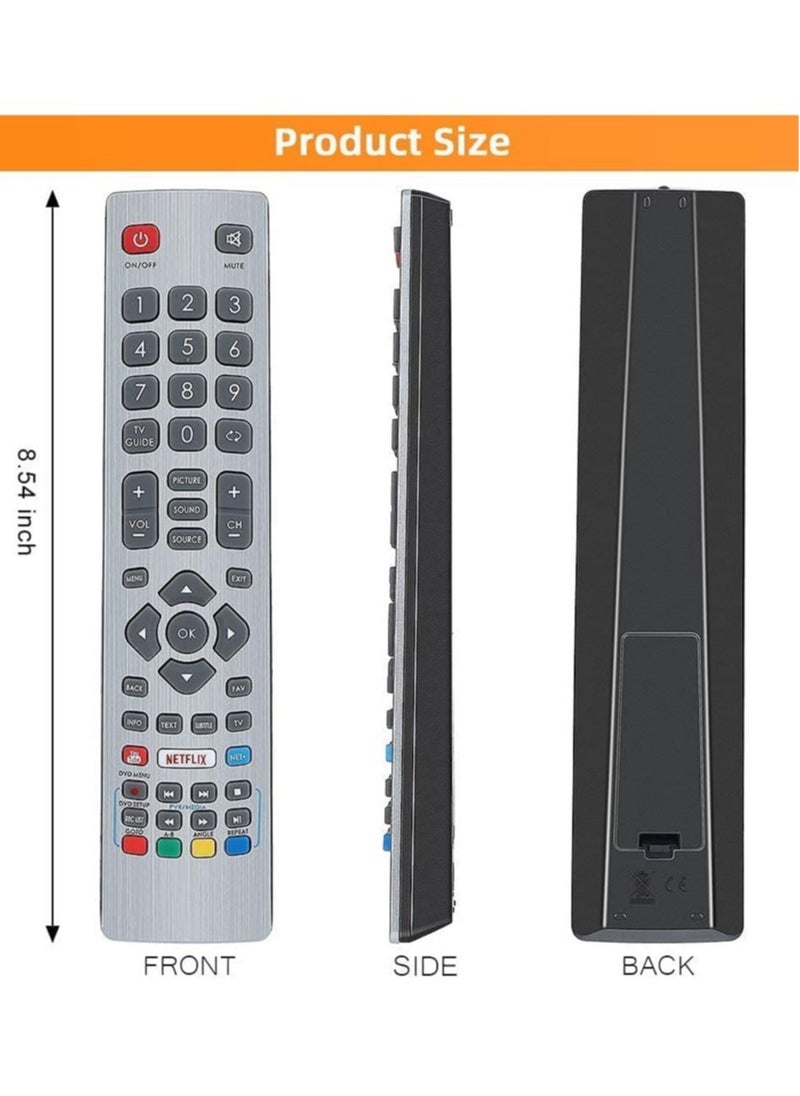 ELTRAZONE - Remote Control for Sharp Aquos UHD 4K Freeview 3D HD Smart TV with Netflix Youtube NET+ Buttons LC-24DHG6001K LC-32HG5141K LC-40FG5242E LC-43FG5242E - Image 1